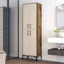 Hanah Home Berlin A Armario Multiusos Nogal y Crema